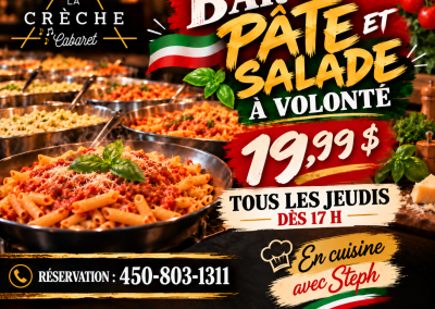 Bar &agrave; p&acirc;te et salade &ndash; &Agrave; volont&eacute; !