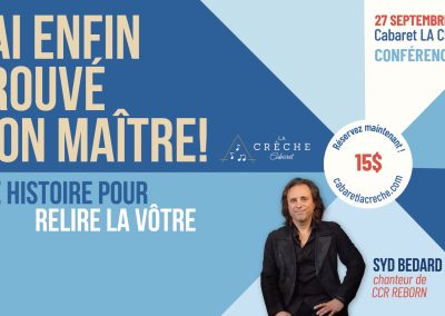 Conf&eacute;rence &nbsp;&raquo;J&rsquo;AI ENFIN TROUVER MON MA&Icirc;TRE&nbsp;&raquo; &ndash; souper spectacle