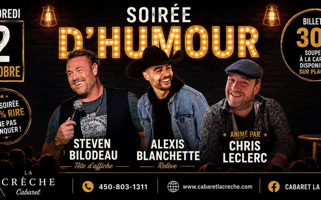 Soirée d&rsquo;humour – souper spectacle